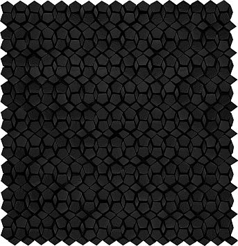 Микромозаика  Sergio Savino Pentagoni 30х30.8см, настенная, цвет: Nero Africa