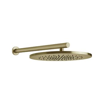 Gessi 316 Верхний душ 355 мм., с настенным держателем 450 мм., Brushed Brass PVD