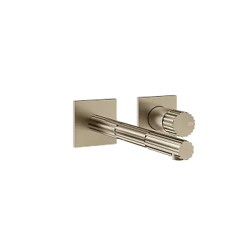 Gessi Incastri Смеситель для раковины, настенный монтаж, излив L-197мм, без донного клапан, внешняя часть, цвет 149 Finox Brushed Nickel