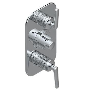 Накладка  THG System Cristal a manettes с ручкой регулировки температуры и двумя маховиками для термостатического смесителя 5400AE