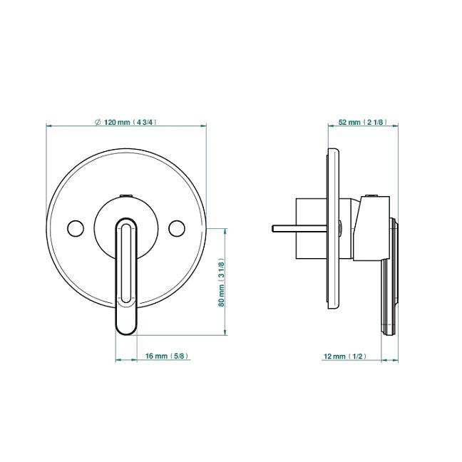 THG CORVAIR FIOR DI BOSCO Смеситель для душа встраиваемый, однорычажный, внешняя часть, цвет: Blush PVD