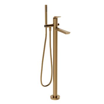Gessi Ventaglio Внешняя часть напольного смесителя для ванны с перекл и ручным душем , Warm Bronze Br PVD