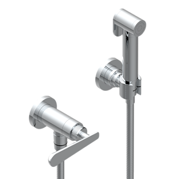 Душ гигиенический THG Dean: вентиль, 1.25 м шланг, крючок, вывод для душа и лейка с клапаном