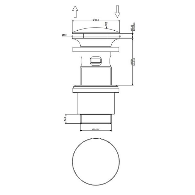 Gessi Anello Клавиши смыва Tece (TeceProfil, TeceBox)., Brushed Brass PVD