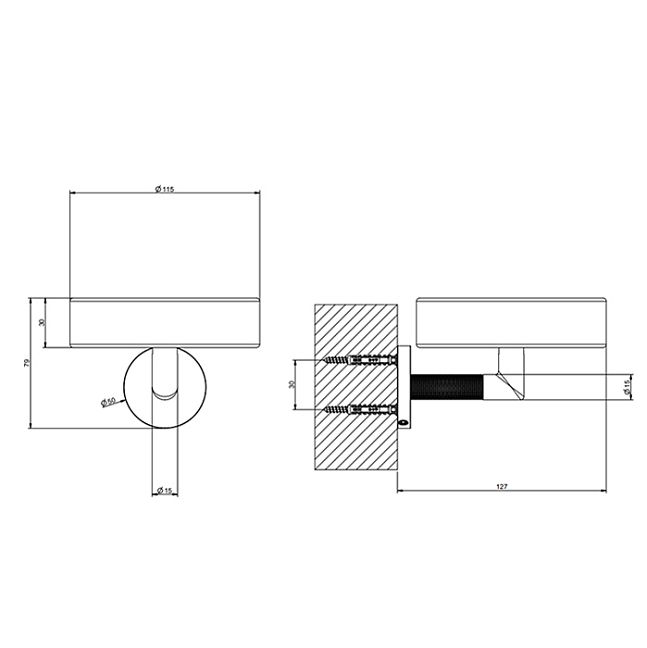 Gessi Anello Мыльница настенная белая, Finox Brushed Nickel