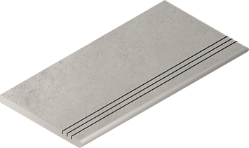 Italon Керамогранитная ступень Millennium X2 Gradino Round DX Silver 30x60 Grip