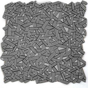 Микромозаика Sergio Savino Fasce Rigate 30x30 Old Silver