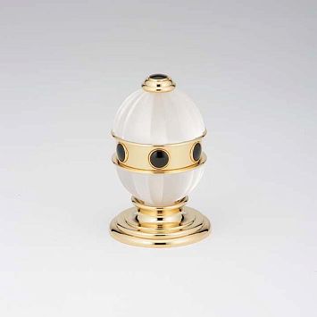 THG Amboise Onyx noir Вентиль смесителя для раковины, вставки темный оникс, цвет: полированное золото