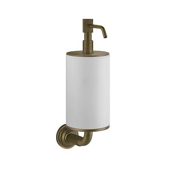 Gessi Venti20 Дозатор для жидкого мыла подвесной, белый, фурнитура Antique Brass