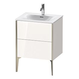 Duravit XViu Тумба подвесная 591x610x480мм, для раковины #234463, 2 ящика, цвет: белый глянцевый/champagne matt купить в Москве: интернет-магазин StudioArdo