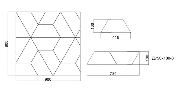 ART NATURA  Модульный паркет Дуб "Кристаллическая решётка " 72х900х900 цвет по согласованному образцу, Рустик (Rustic) Лак
