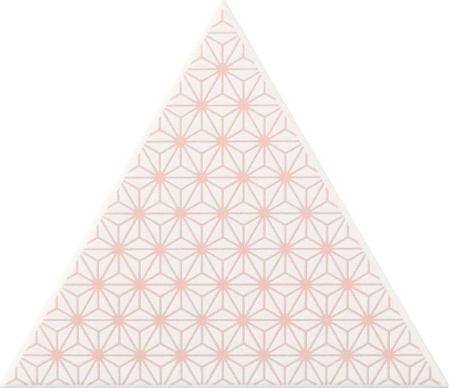 Керамическая плитка Petracers Triangolo Stella Rosa Su Bianco 17x17