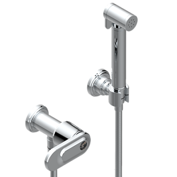 Душ гигиенический THG Corvair Portoro with lever вентиль, 1.25 м шланг, крючок, вывод для душа и лейка с клапаном