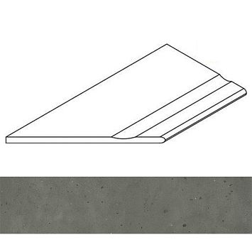 Italon Бордюр из керамогранита Avantgarde Black Bordo 30x120 Svasato Round Sx