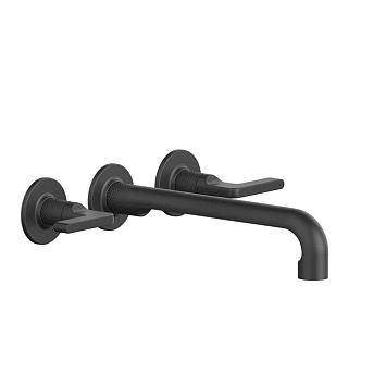 Gessi Inciso Встраиваемый смеситель для раковины на 3 отверстия с изливом 255-235мм (внешние части), nero XL