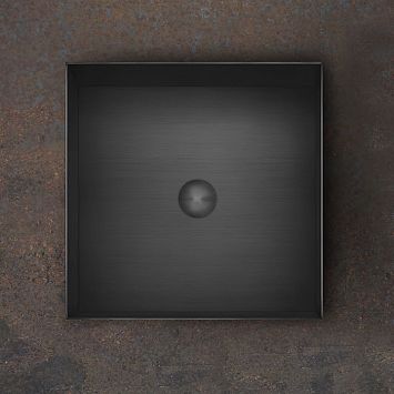 Gessi 316 Раковина 400x400 мм., для установки на столешницу, без перелива, нержавеющая сталь, Black Metal Brushed PVD