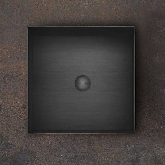 Gessi 316 Раковина 400x400 мм., для установки на столешницу, без перелива, нержавеющая сталь, Black Metal Brushed PVD