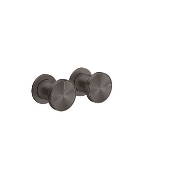 Gessi Origini Смеситель встраиваемый на 2 позиции,с отд вставкой., Black Metal Brushed PVD
