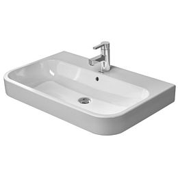 Duravit Happy D.2 Раковина  для мебели шлифованный с перел., с 3 отв. под смес., вкл. заглушку для  перелива, хром, 800x505мм, цвет: Белый купить в Москве: интернет-магазин StudioArdo