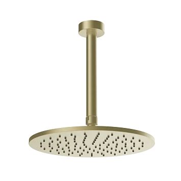 Gessi Ingranaggio Душевая головка потолочная, поворотная с шарниром, Brushed Brass PVD