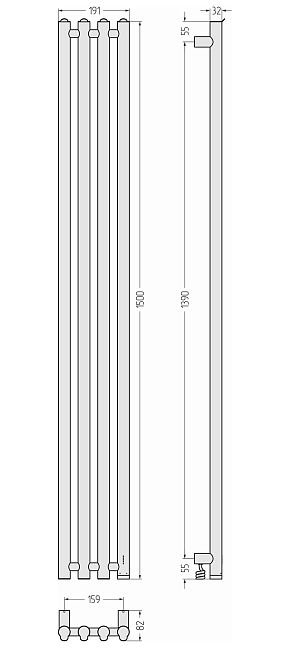 Сунержа Кантата 4.0 Полотенцесушитель электрический 150x15,9 Золото
