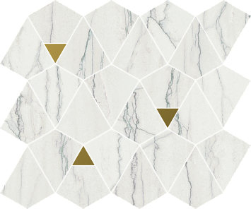 Italon Керамогранитная мозаика Charme Advance Mosaico Platinum Vertex 25,8x30