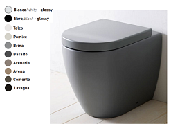 Cielo Smile Унитаз напольный 53х35см, для встраиваемого бачка, цвет Basalto купить в Москве: интернет-магазин StudioArdo