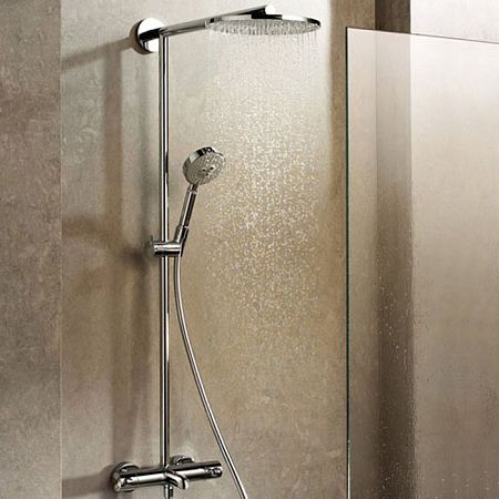 Душевая система Hansgrohe Raindance Select S, 240 Showerpipe для ванны, поворотный держатель 450 мм, цвет: Хром