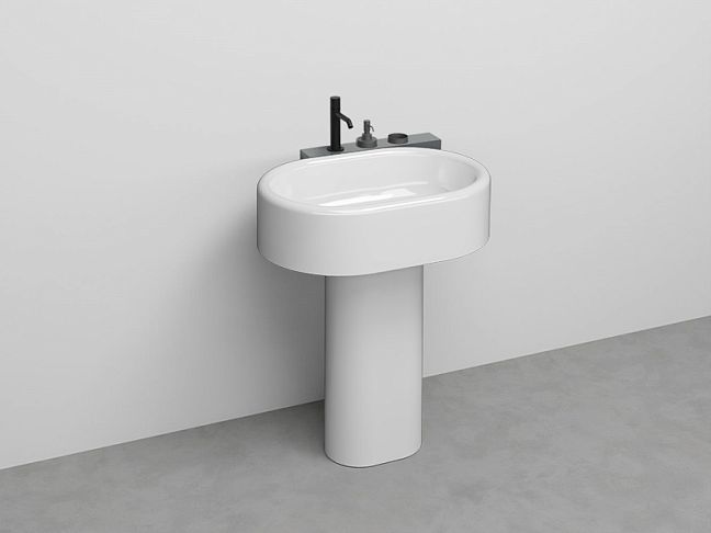 Cielo Itaca Полка-подставка 42x16x8, с отверстием под смеситель, цвет: Fumo