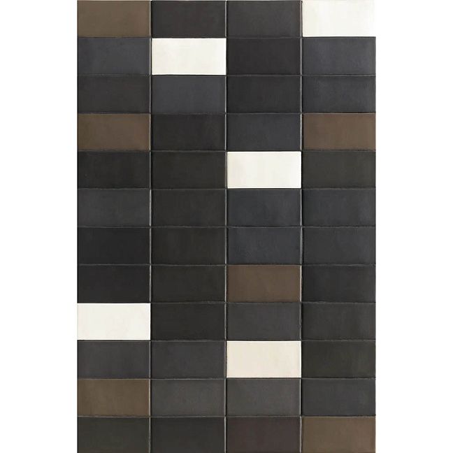 Mutina Керамогранит Lane Mono Black 7,9x16