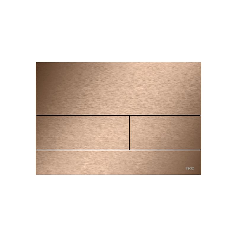 Tece Square II Панель смыва с двумя клавишами. Металл с PVD покрытием, цвет матовое красное золото купить в Москве: интернет-магазин StudioArdo