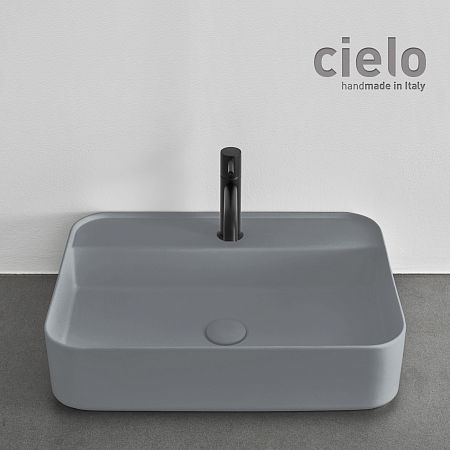 Cielo Shui Comfort Раковина 60х43xh13 см для установки на столешницу, цвет Glossy White