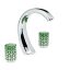 THG Nihal Porcelaine Verte Смеситель для раковины на 3 отверстия, с донным клапаном, цвет: хром