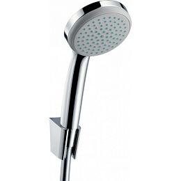 Ручной душ Hansgrohe Croma 100 1 jet с настенным держателем, цвет: хром/белый купить в Москве: интернет-магазин StudioArdo