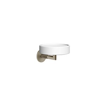 Gessi Anello Мыльница настенная белая, Finox Brushed Nickel