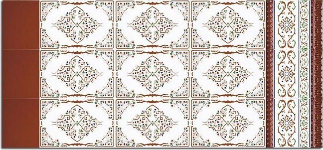 Керамическая плитка Ceramica Ribesalbes Zocalo Moldura Relieve Azul Miel 5x20
