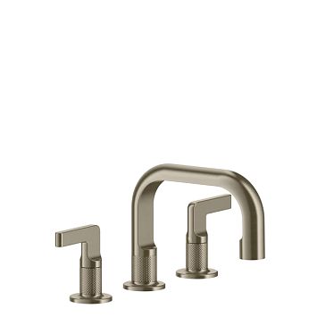 Gessi Inciso Смеситель для раковины на 3 отверстия с донным клапаном, излив 140мм, h=145мм finox