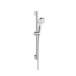 Душевой набор Hansgrohe Crometta Vario Unica: штанга 650mm, ручной душ, 1jet (Rain), шланг, цвет: белый/хром купить в Москве: интернет-магазин StudioArdo