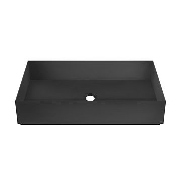 Gessi 316 Раковина 600x350 мм., для установки на столешницу, без перелива, нержавеющая сталь, черный матовый