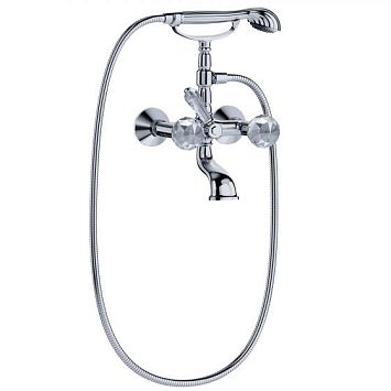 Смеситель для ванны с душевым гарнитуром ½“ Joerger Florale Crystal 600.20.109.xxx-AA