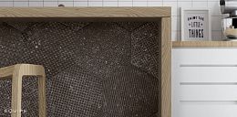 Equipe Керамогранит Coralstone Hexagon Melange Black 29,2x25,4x0,83 купить в Москве: интернет-магазин StudioArdo