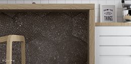 Equipe Керамогранит Coralstone Hexagon Melange Black 29,2x25,4x0,83 купить в Москве: интернет-магазин StudioArdo