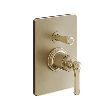 Gessi Venti20 Смеситель встраиваемый, однорычажный, с переключателем на 2 положения, внешняя часть, Warm Bronze Br. PVD