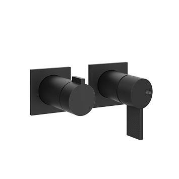 Gessi Inverso Diamantato Внешняя часть настенного смесителя для душа на 2 выхода, Matte Black