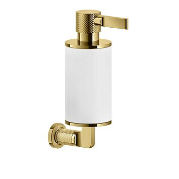 Gessi Inciso Дозатор для жидкого мыла настенный, белый/золото