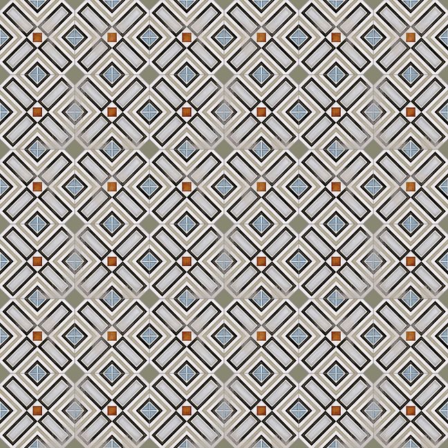 Керамическая плитка Vives Vodevil Multicolor Ritter Octogono Matt 20x20