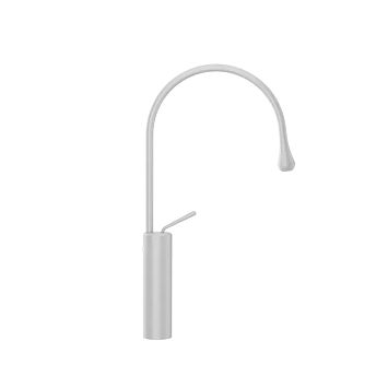 Gessi Goccia Смеситель для раковины на 1 отверстие, высокий, излив 244мм R=125, белый