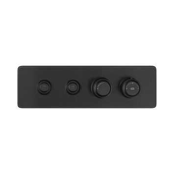 Gessi Hi-Fi Eclectic Смеситель для душа настенный встраиваемый, термостатический, с 2 запорными кнопками, Black XL