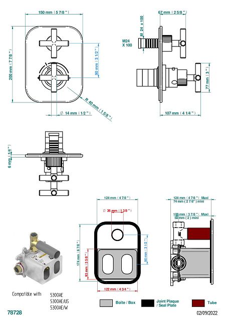 Ручки регулировки  для термостата  THG Estrela с вентилем арт.5300AE