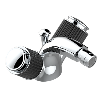 Смеситель для биде THG Jaipur Black Onyx на одно отверстие с поворотным аэратором и донным клапаном